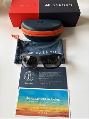 New Black Kaenon Polarized Sunglasses made in Italy